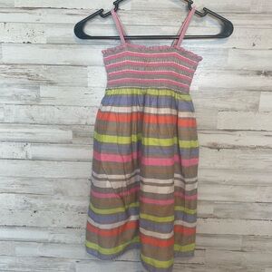Old Navy Pink and Gray Striped Dress